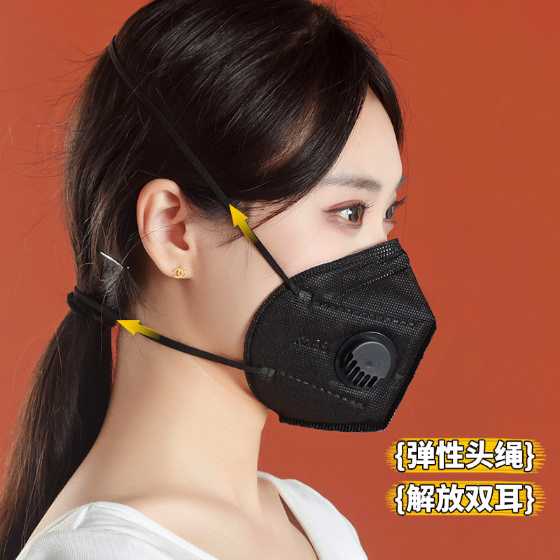 KN95 Protective Mask - Activated Carbon, Breathing Valve, Anti-Dust, Bulk Pack